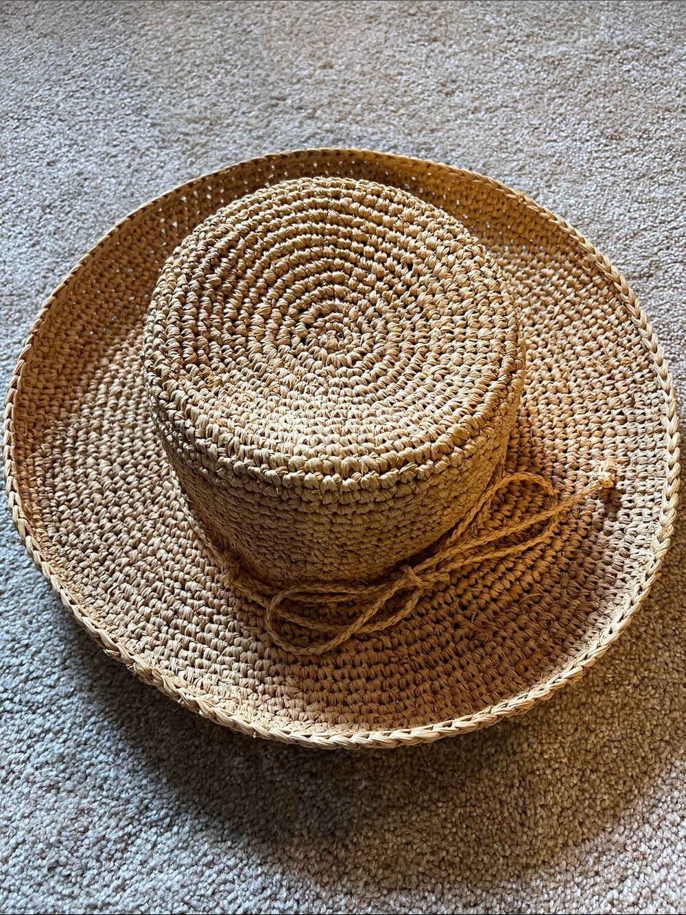 Corroboree Hat Co Woven Straw Sun Hat with Bow Detail - Natural. Like new.